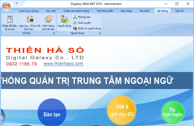 Hướng dẫn phân quyền phần mềm quản trị Trung Tâm
